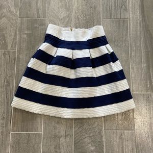 Blue and white circle skirt